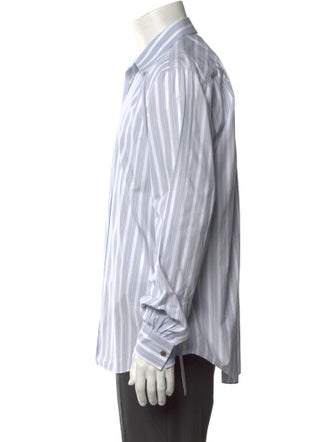 Hermès Striped Long Sleeve Dress Shirt