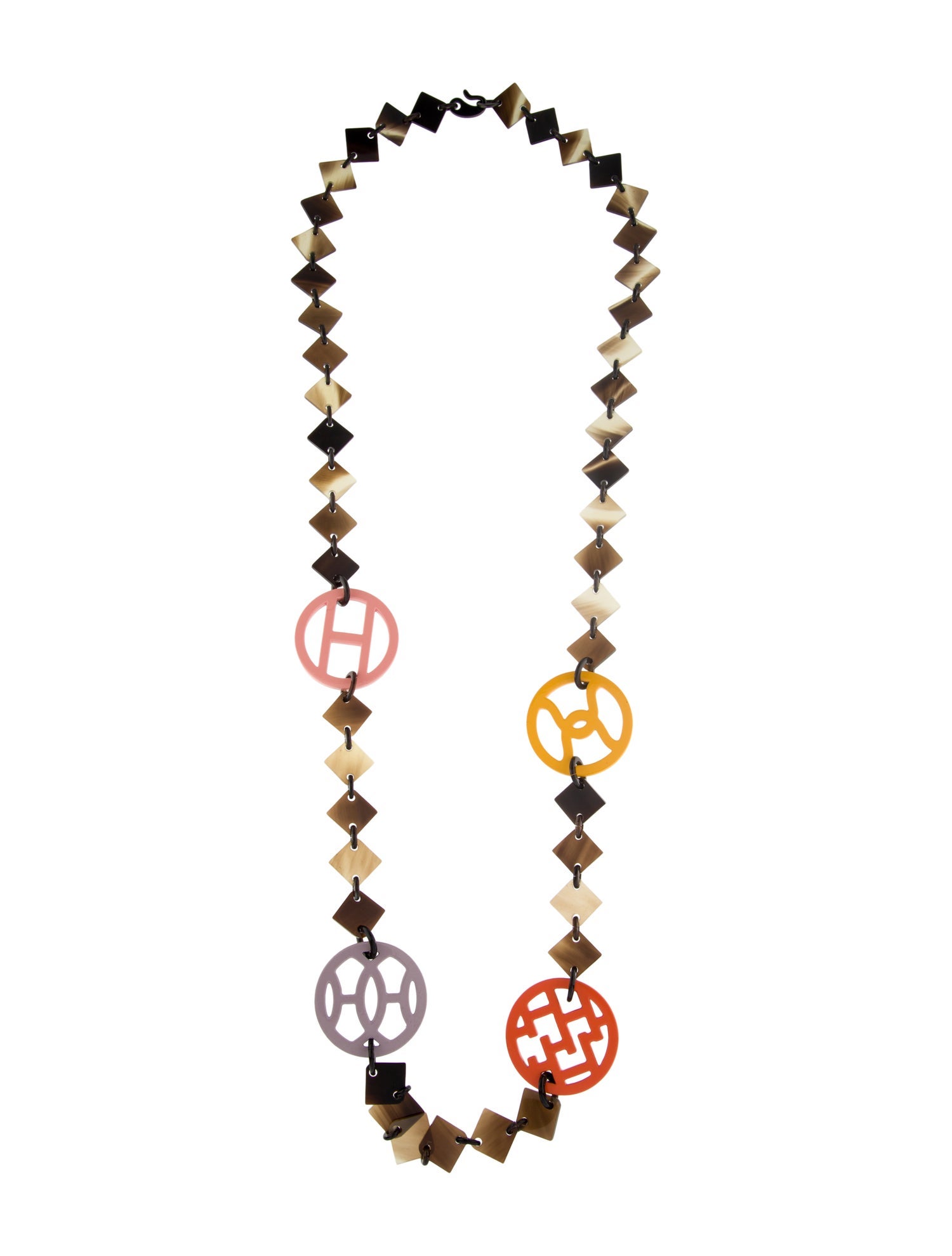 Hermès Horn & Lacquered Lena Necklace