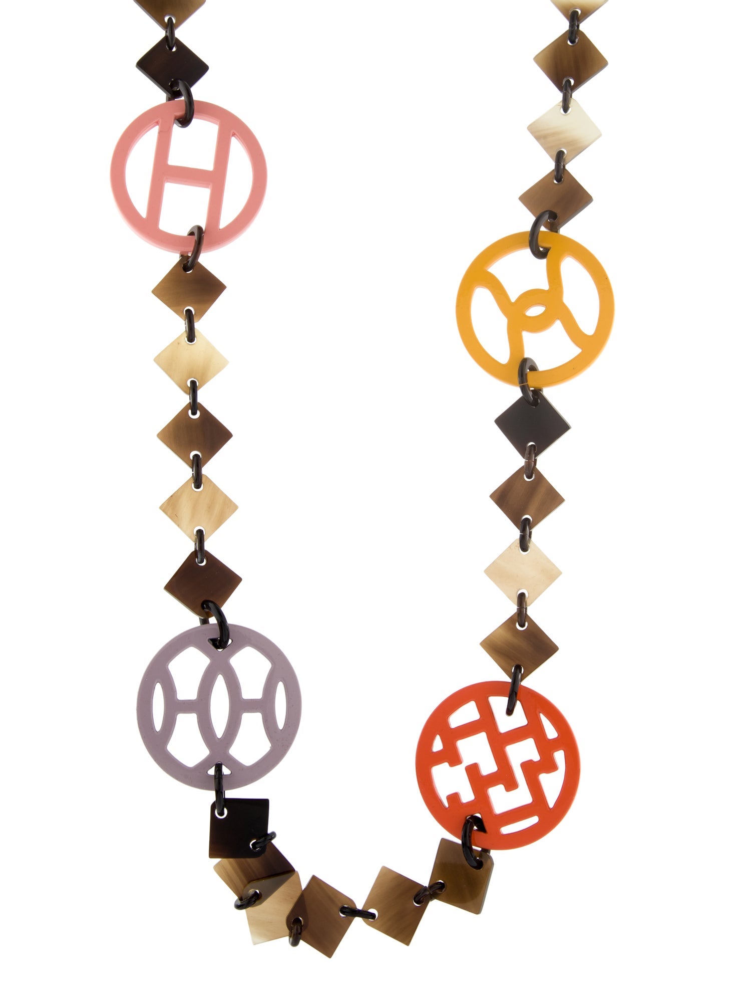 Hermès Horn & Lacquered Lena Necklace