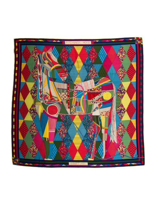 Hermès Patchwork Horse Cashmere Shawl