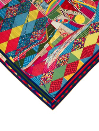 Hermès Patchwork Horse Cashmere Shawl