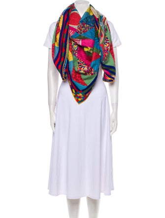 Hermès Patchwork Horse Cashmere Shawl