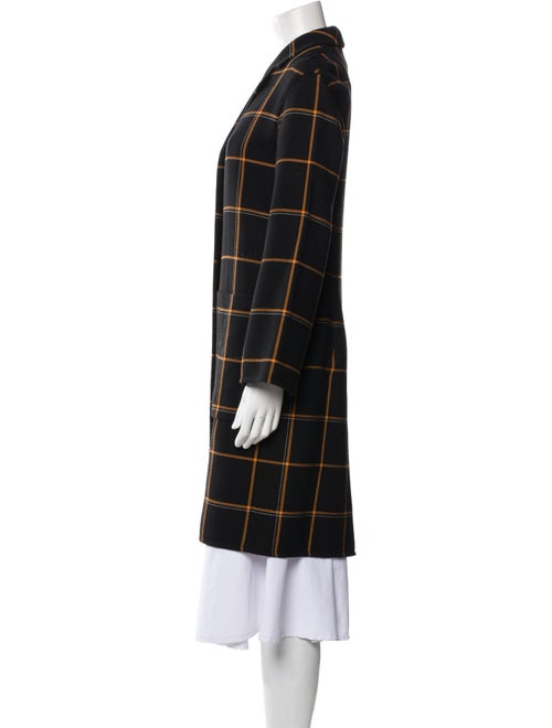 Hermès Virgin Wool Plaid Print Coat