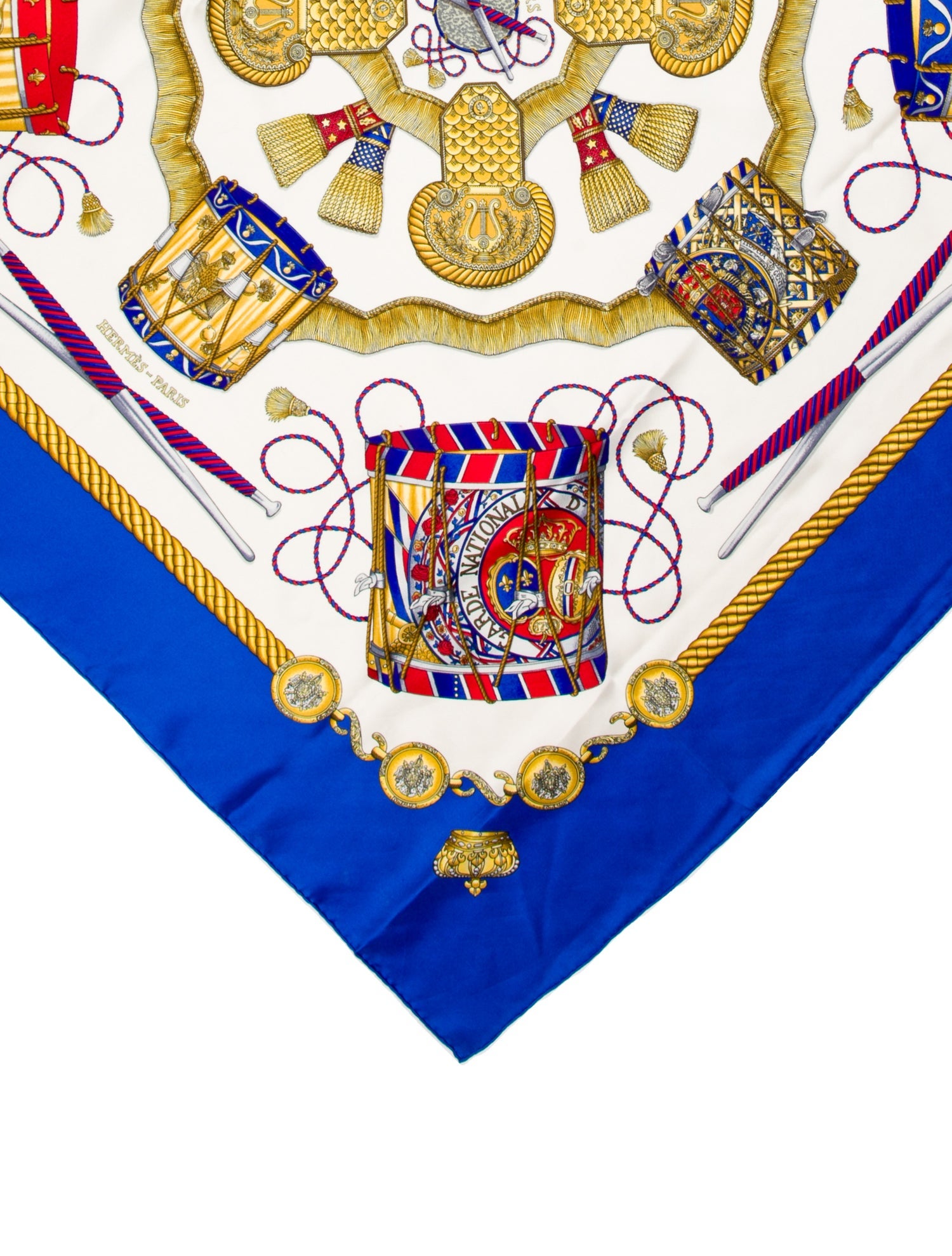 Hermès Les Tambours Silk Scarf