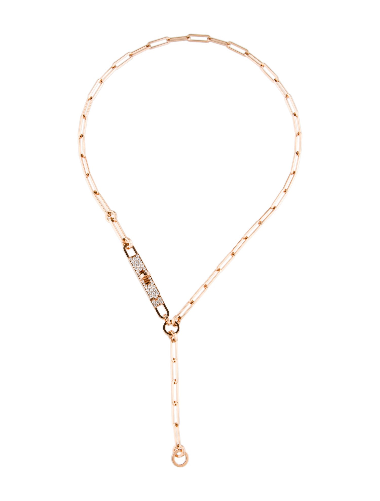 Hermès 18K Diamond Kelly Chaine Double Bracelet, Small Model, Convertible Choker Necklace