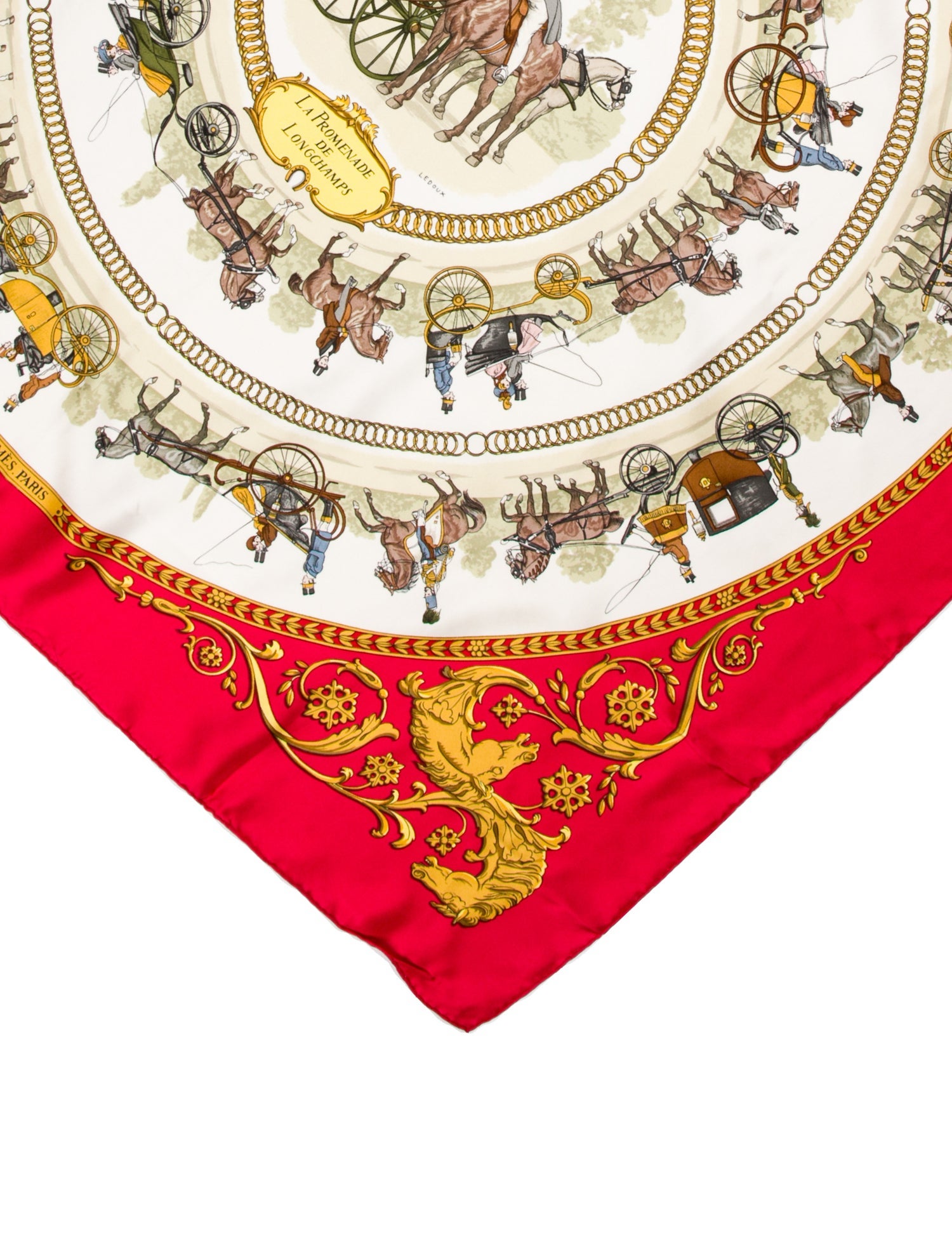 Hermès La Promenade De Longchamps Silk Scarf
