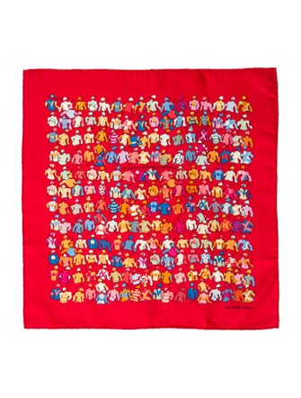 Hermès Les Chevaux se Rendent au Départ Silk Scarf
