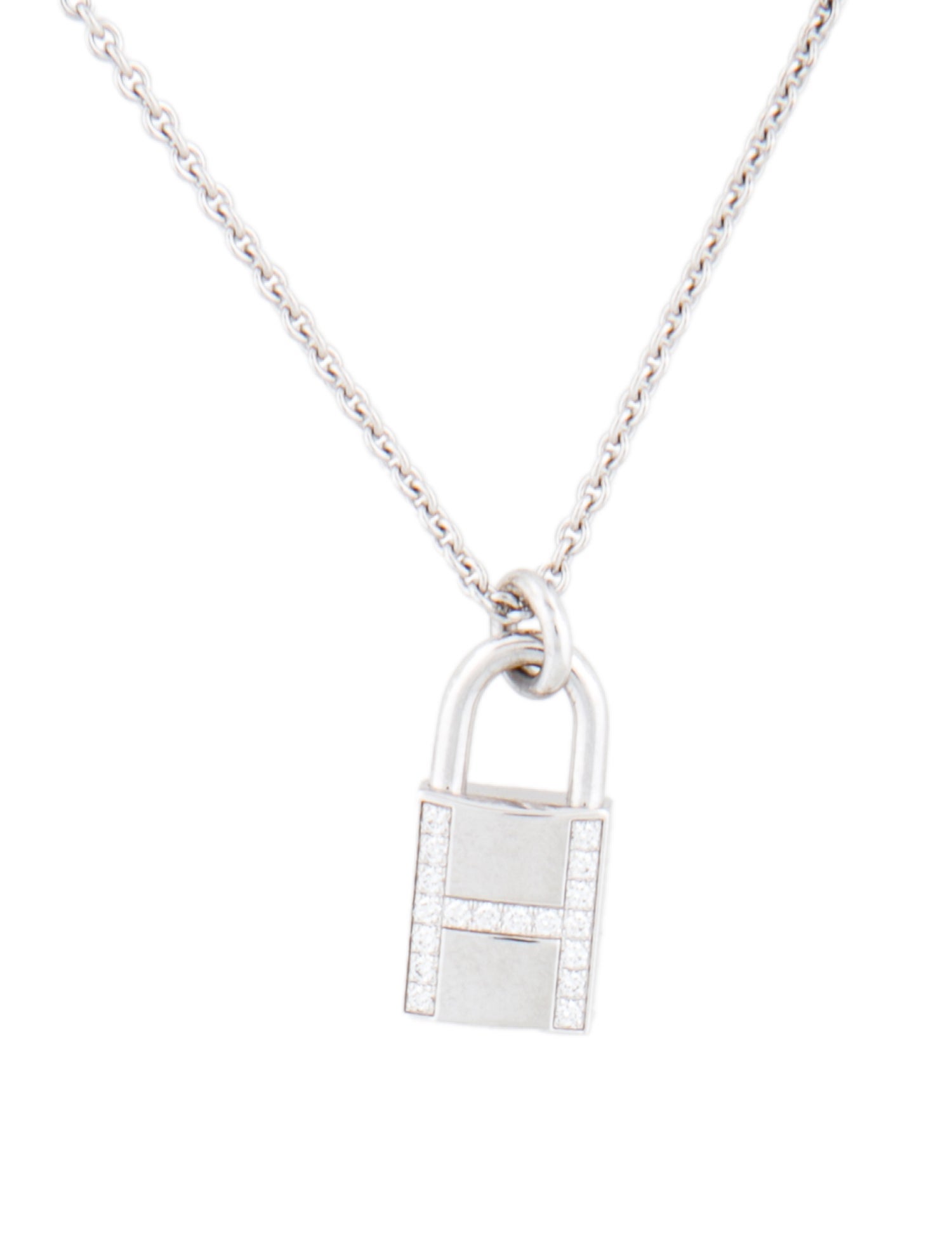 Hermès 18K Diamond Kelly Cadenas Pendant