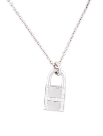 Hermès 18K Diamond Kelly Cadenas Pendant