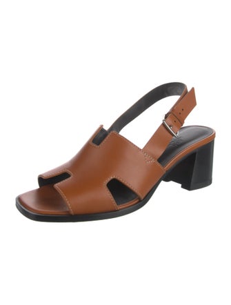 Hermès Leather Slingback Sandals