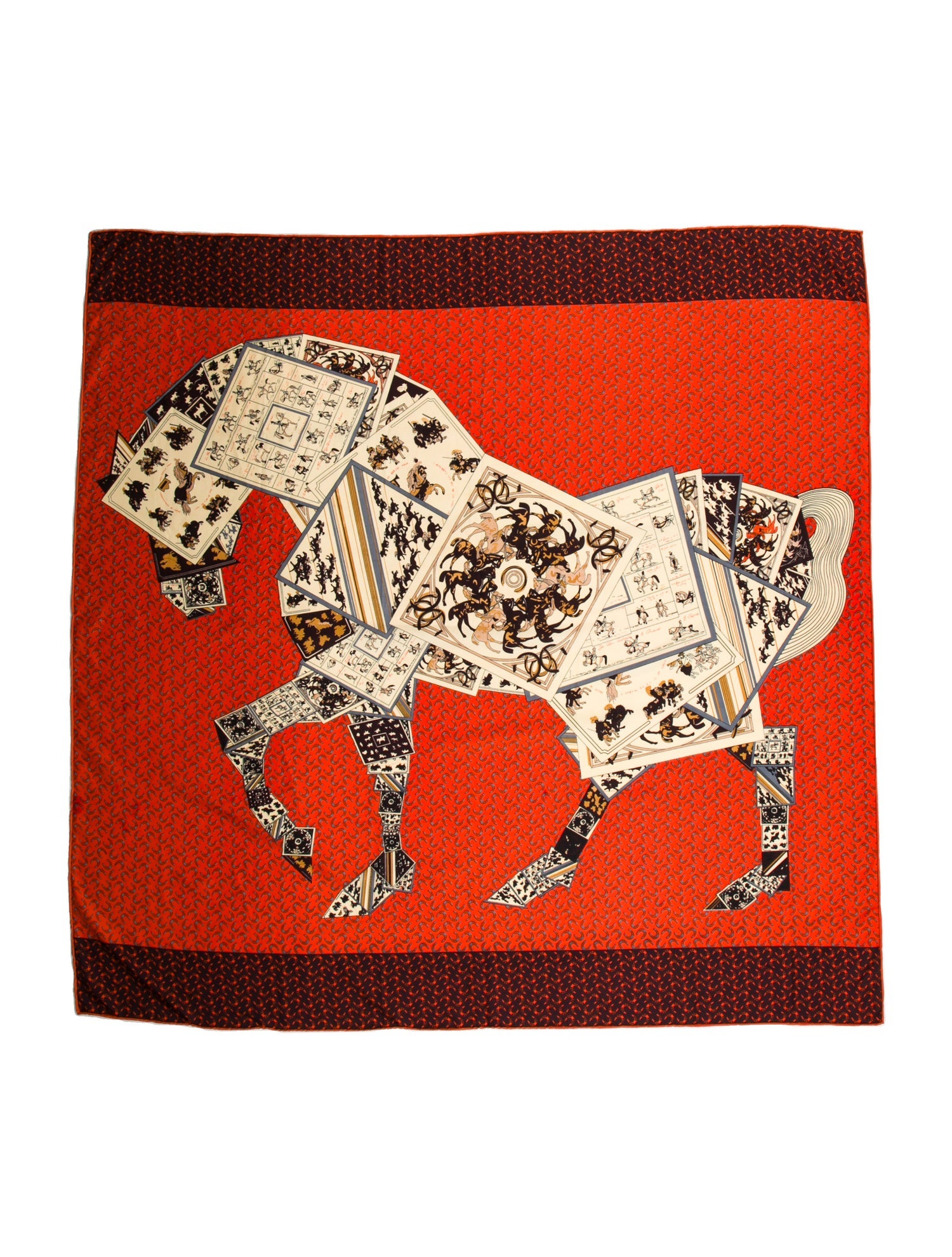 Hermès A Cheval Sur Mon Carré Silk Shawl