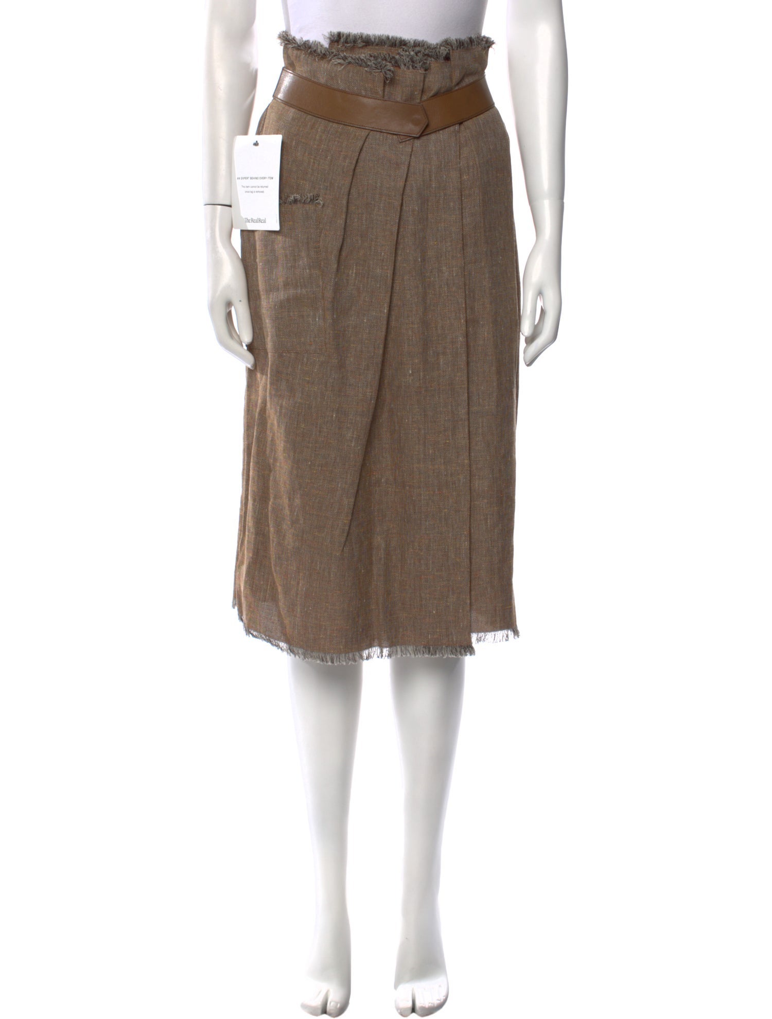 Hermès Linen Knee-Length Skirt