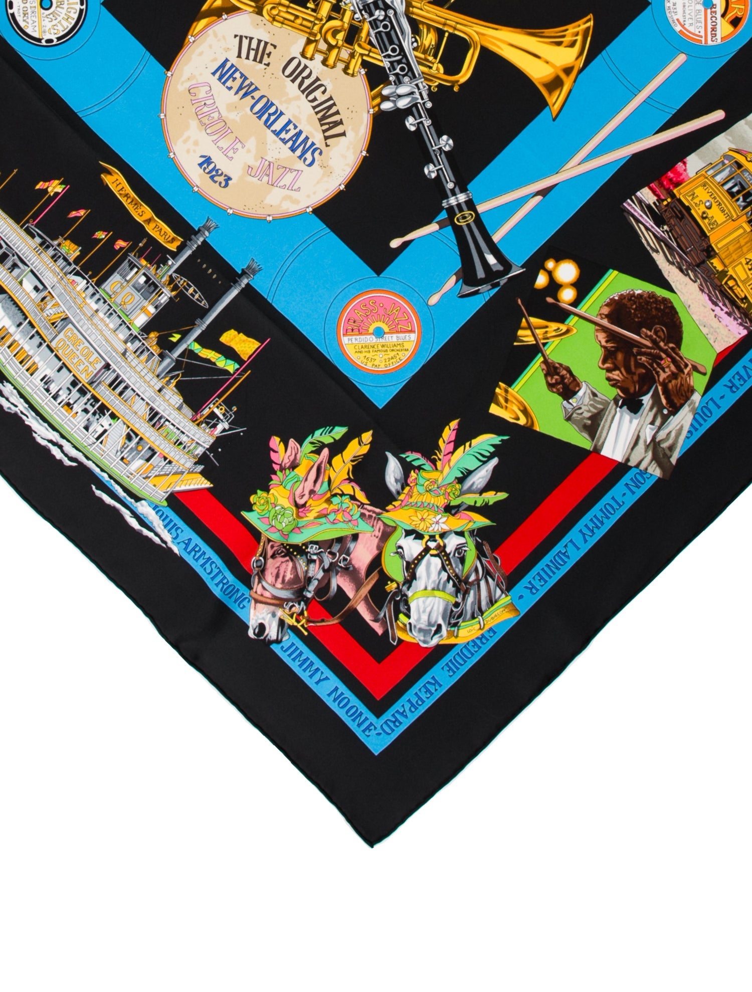 Hermès The Original New Orleans Creole Jazz 1923 Silk Scarf