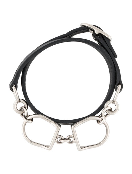 Hermès Leather Etrier Double Tour Wrap Bracelet