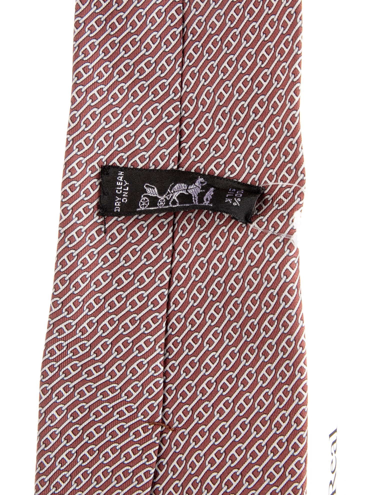 Hermès patterned silk tie