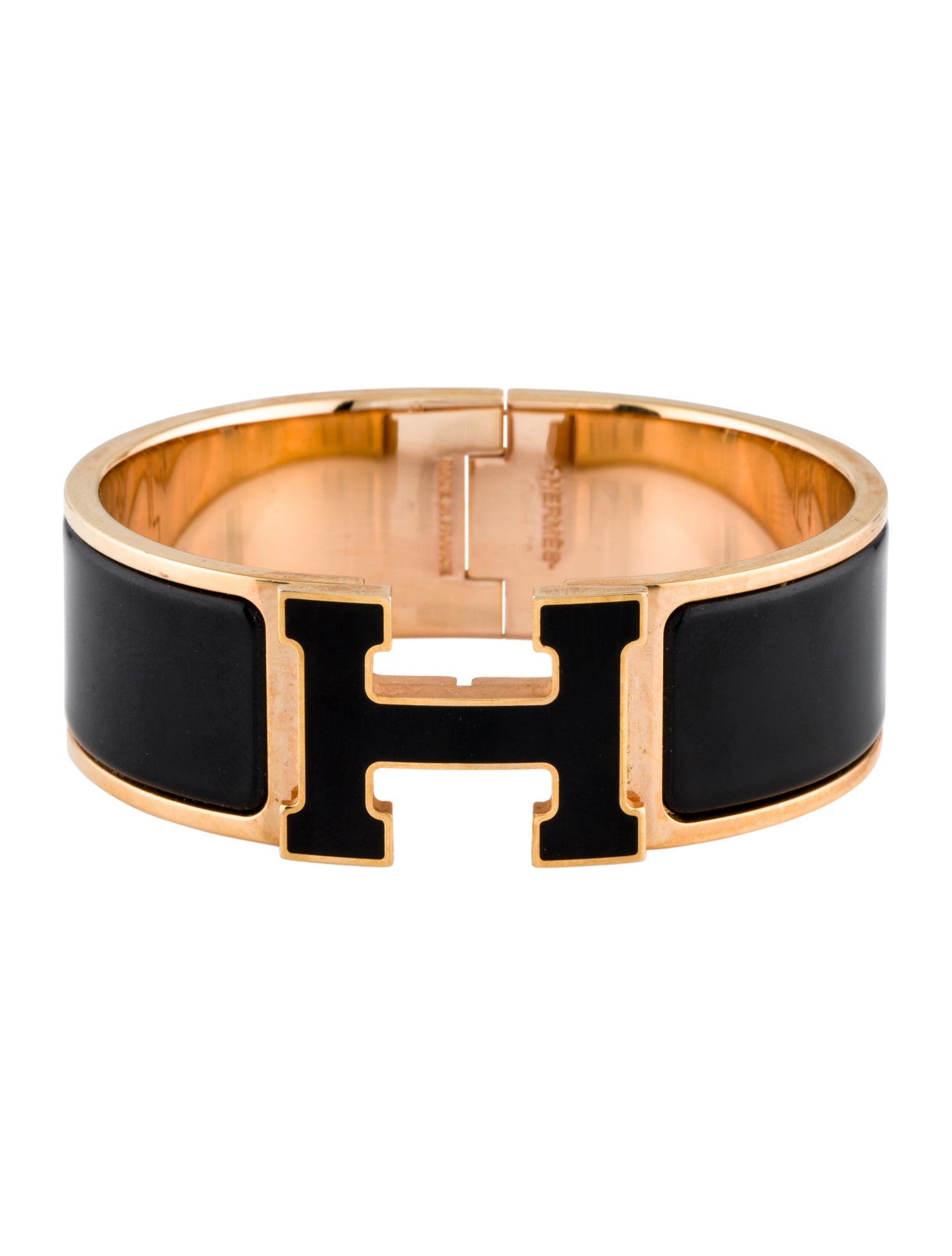 Hermès Clic Clac H With Enamel Turnlock Bracelet