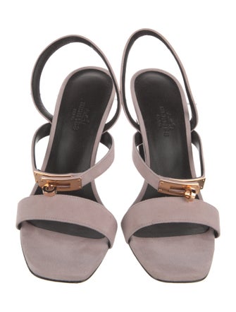 Hermès Suede Slingback Sandals