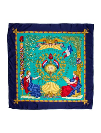 Hermès Republique Francaise Liberte Egalite Fraternite Silk Scarf