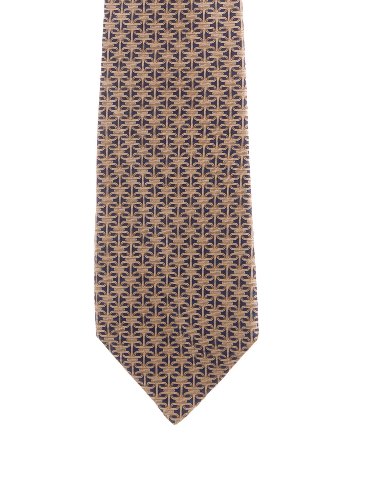 Hermès patterned silk tie