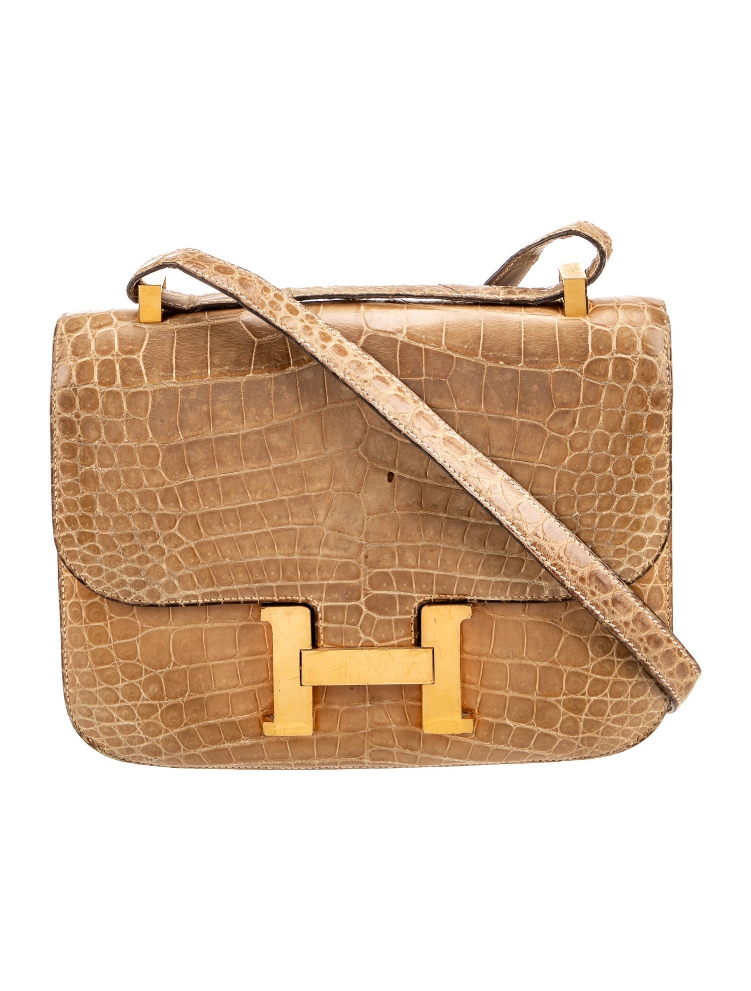 Hermès Caiman Crocodile Constance 23