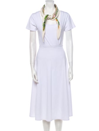 Hermès Passiflores Silk Plissé Scarf