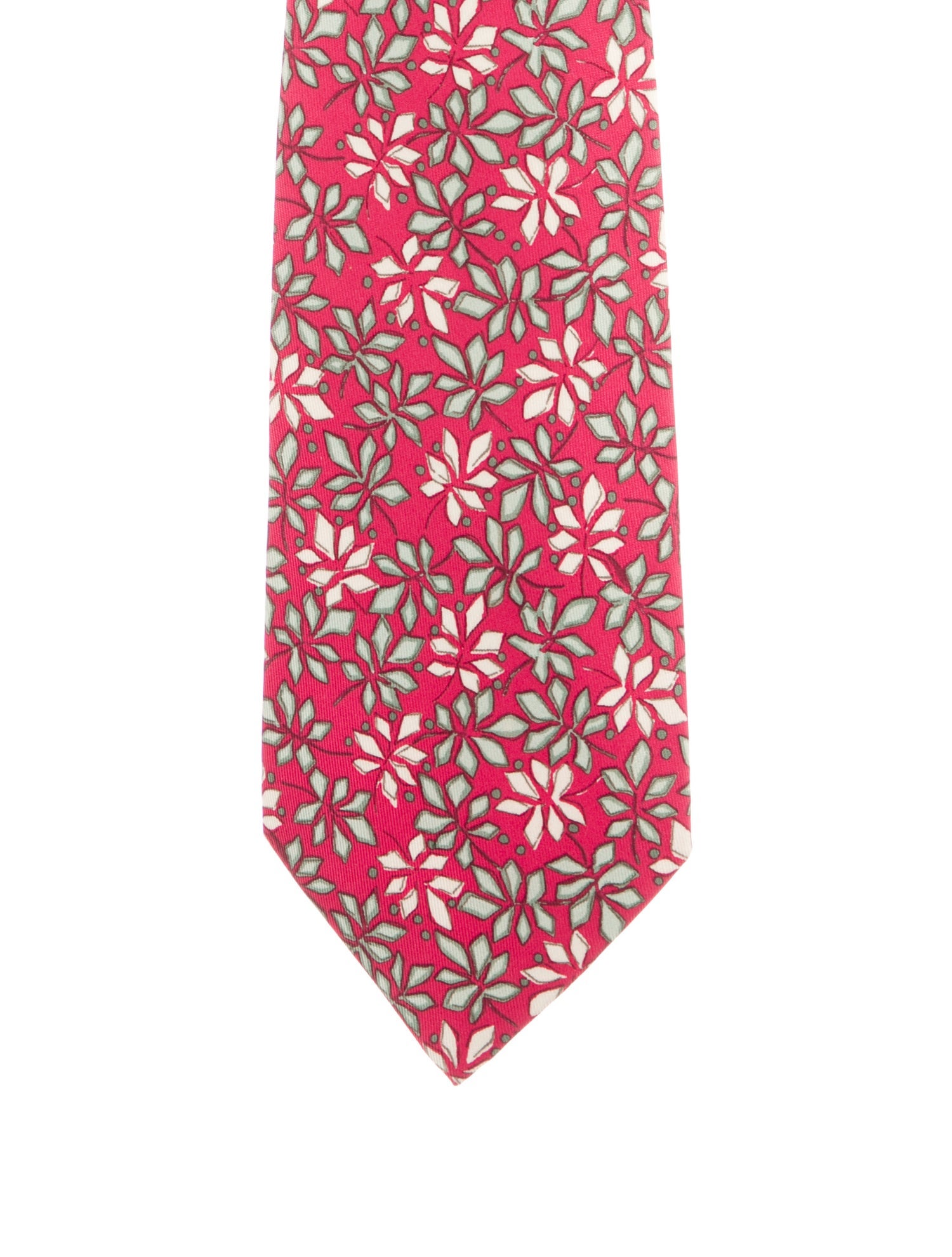 Hermès Pattern Print Silk Tie