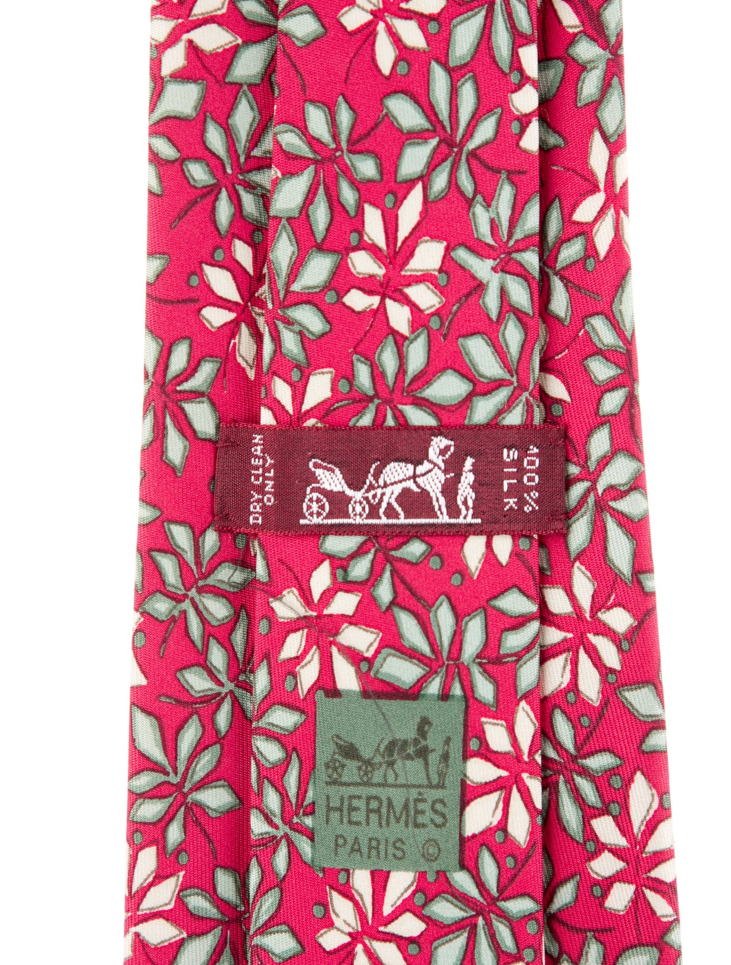 Hermès Pattern Print Silk Tie