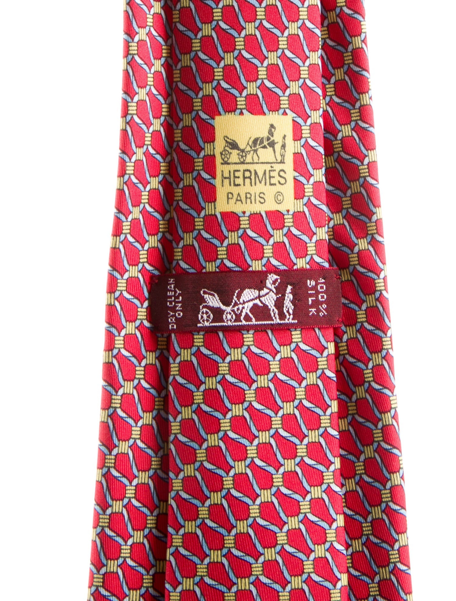 Hermès Pattern Print Silk Tie