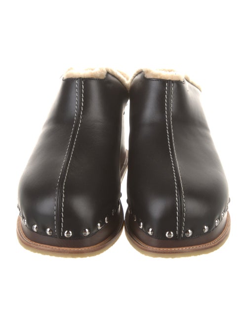 Hermès Earth Leather Mules