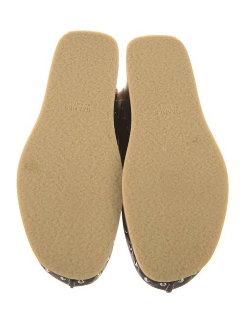 Hermès Earth Leather Mules