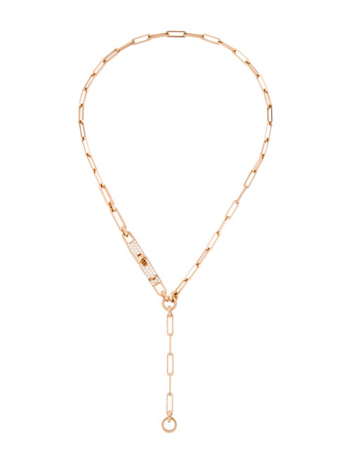 Hermès 18K Diamond Kelly Chaine Lariat Necklace
