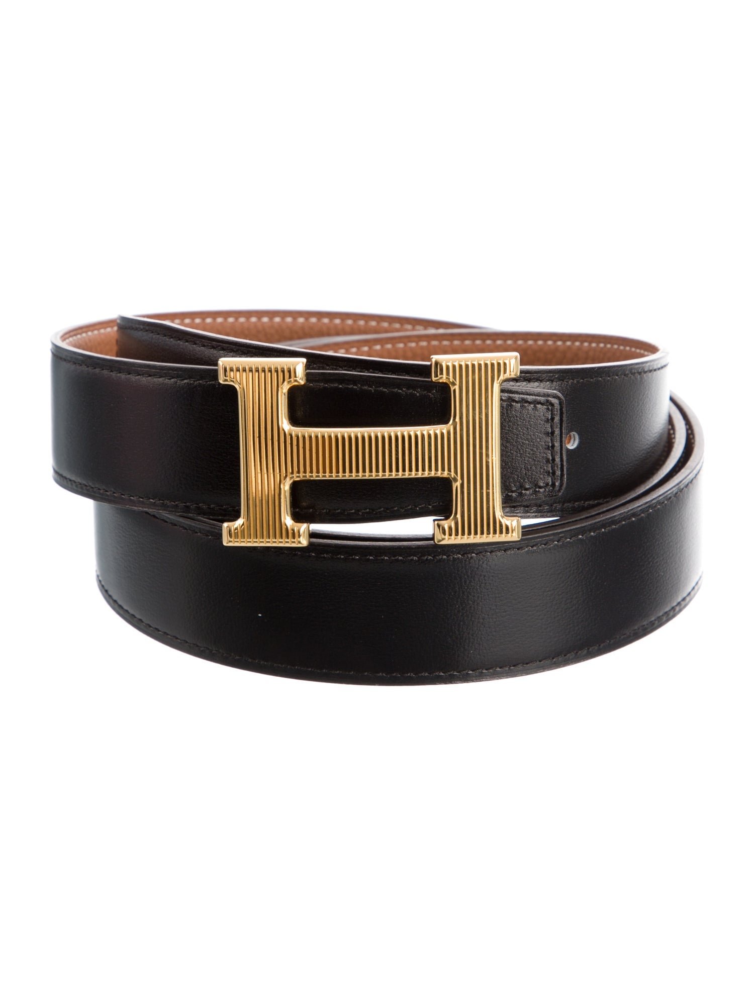 Hermès Reversible 32 mm H Strié Belt Kit