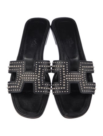 Hermès Oran Leather Slides