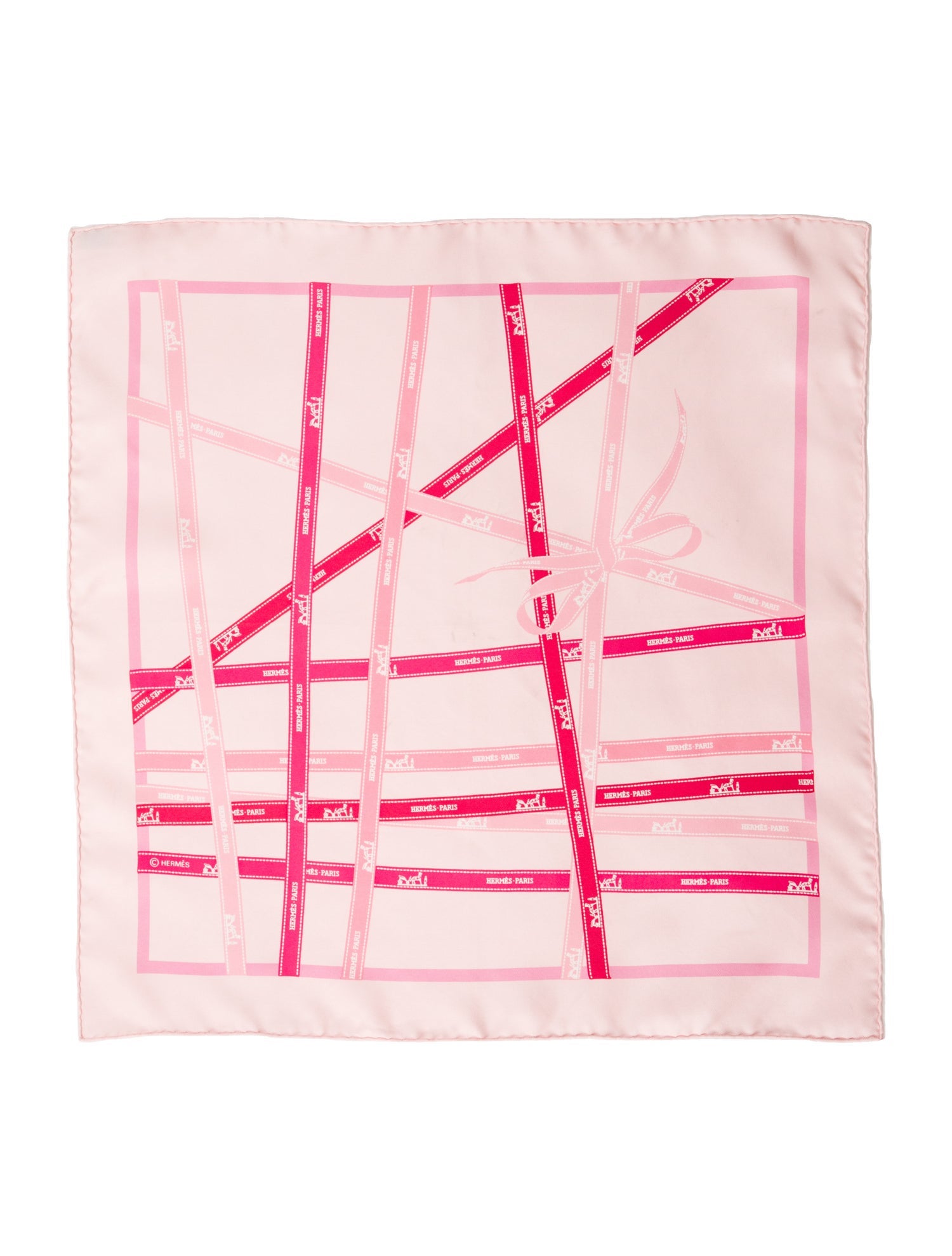 Hermès Pattern Printed Silk Pocket Square