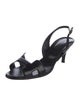 Hermès Night Patent Leather Slingback Sandals