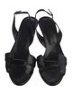 Hermès Night Patent Leather Slingback Sandals