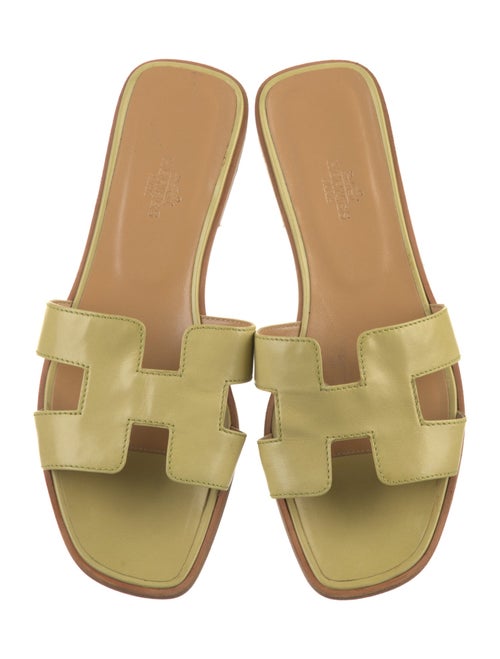 Hermès Oran Leather Slides