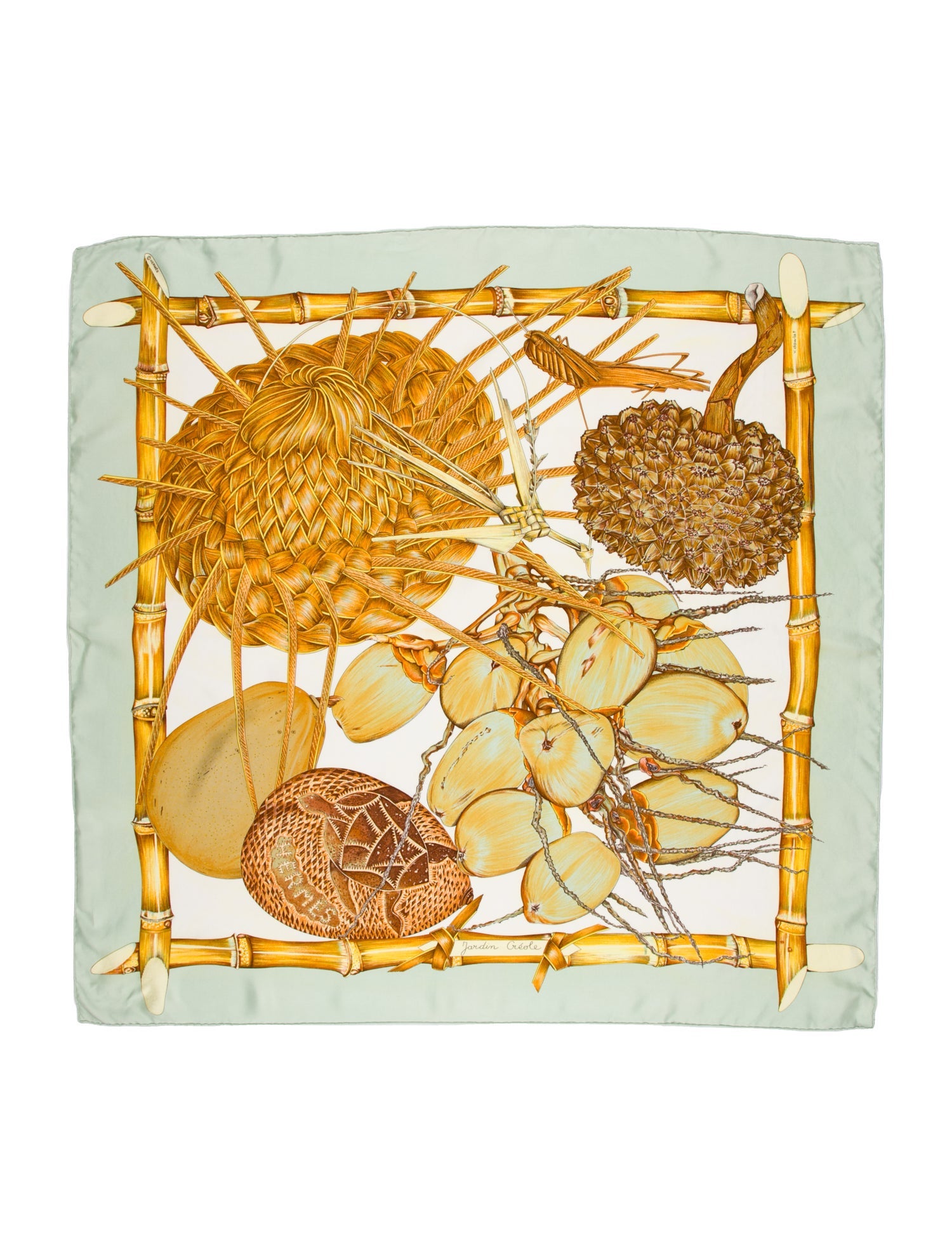 Hermès Jardin Creole Silk Scarf