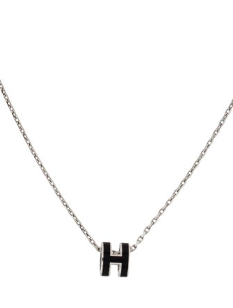 Hermès Mini Pop H Enamel Pendant Necklace