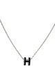 Hermès Mini Pop H Enamel Pendant Necklace