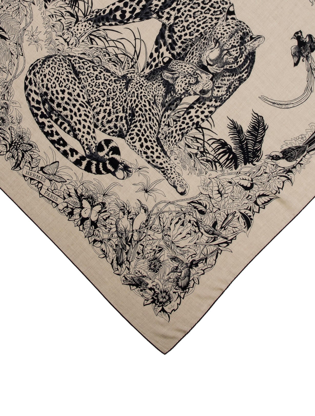 Hermès Jungle Love Tattoo Silk Shawl
