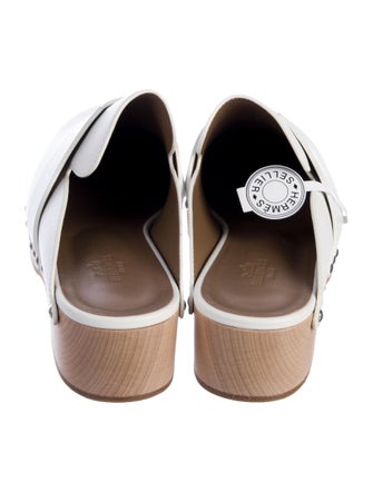 Hermès Calya Leather Mules