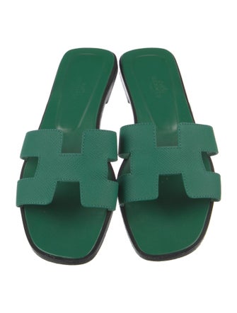 Hermès Oran Leather Slides