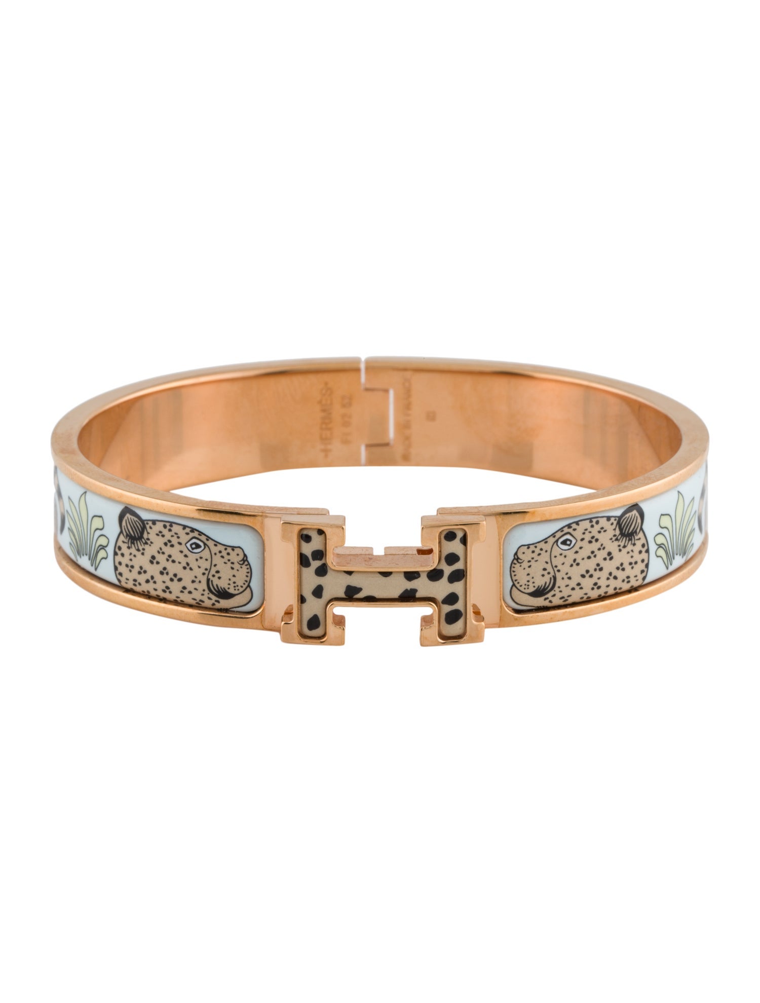 Hermès Clic H with Enamel Turnlock Bracelet