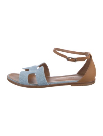 Hermès Santorini Denim Slides