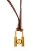 Hermès L'Homme Peut Embellir La Terre Cadena Lock Pendant Necklace