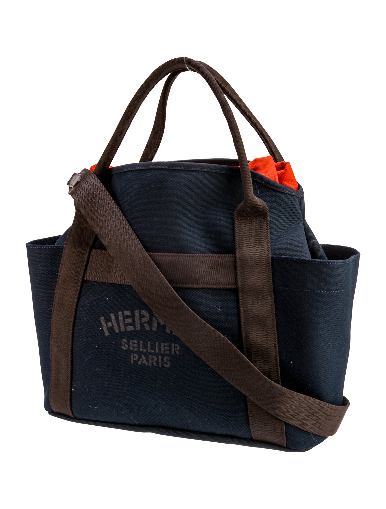Hermès Toile Sac De Pansage Grooming Bag - Blue Luggage and