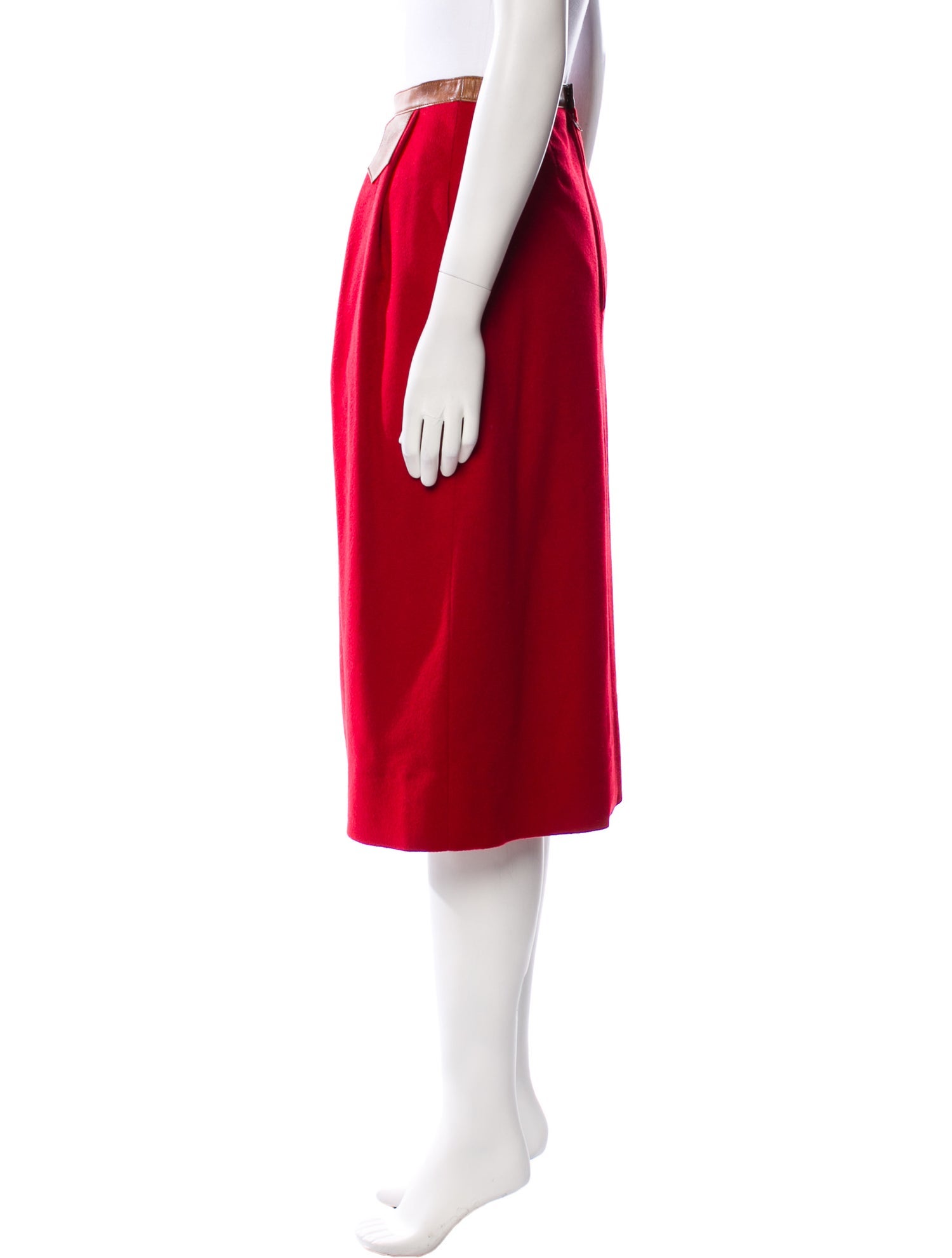 Hermès Wool Midi Length Skirt