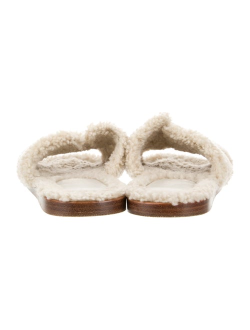 Hermès Shearling Slides