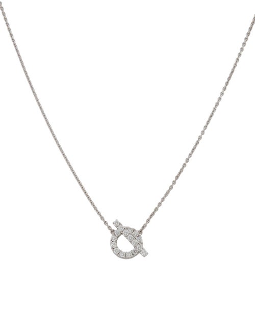 Hermès 18K Diamond Finesse Pendant Necklace